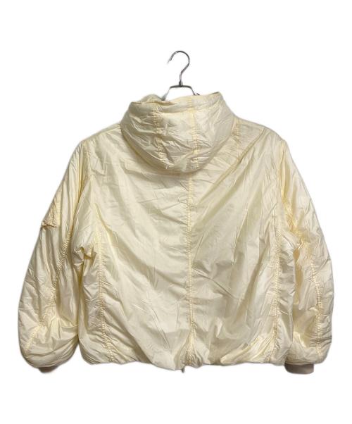 JOHN MASON SMITH（ジョンメイソンスミス）JOHN MASON SMITH (ジョンメイソンスミス) ナイロンタフタ フーディー MA-1 ジャケット　アウター　日本製 アイボリー サイズ:Lの古着・服飾アイテム