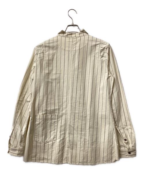 ALEKSANDR MANAMIS（アレクサンダー・マナミ）ALEKSANDR MANAMIS (アレクサンダー・マナミ) aleksandr manamis ストライプシャツ ベージュ サイズ:3の古着・服飾アイテム