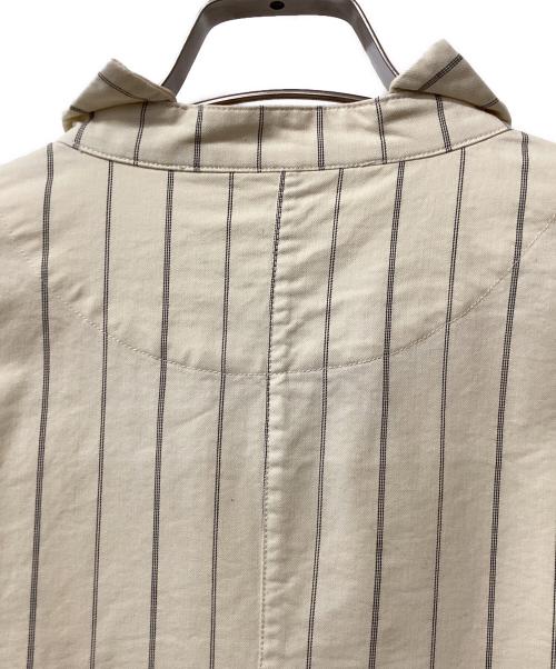 ALEKSANDR MANAMIS（アレクサンダー・マナミ）ALEKSANDR MANAMIS (アレクサンダー・マナミ) aleksandr manamis ストライプシャツ ベージュ サイズ:3の古着・服飾アイテム