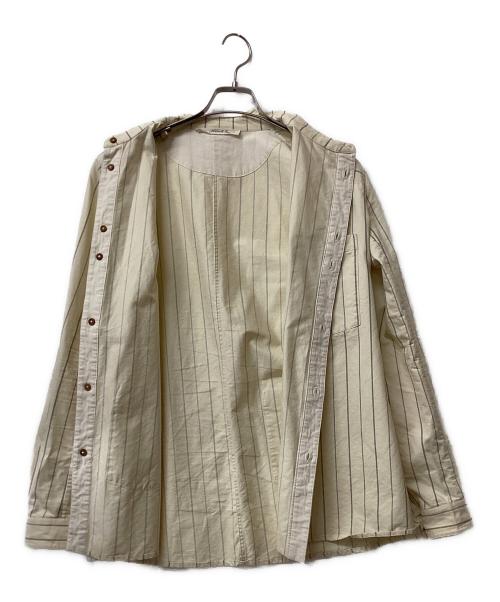 ALEKSANDR MANAMIS（アレクサンダー・マナミ）ALEKSANDR MANAMIS (アレクサンダー・マナミ) aleksandr manamis ストライプシャツ ベージュ サイズ:3の古着・服飾アイテム