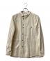 ALEKSANDR MANAMIS（アレクサンダー・マナミ）の古着「aleksandr manamis ストライプシャツ」｜ベージュ