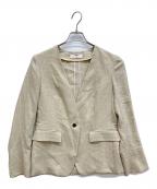 BEIGEベイジ）の古着「CAROLE / ノーカラージャケット」｜ベージュ