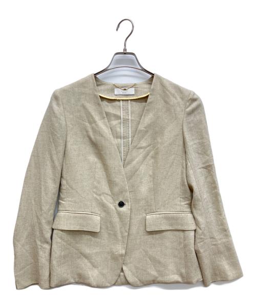 BEIGE（ベイジ）BEIGE (ベイジ) CAROLE / ノーカラージャケット ベージュ サイズ:2の古着・服飾アイテム