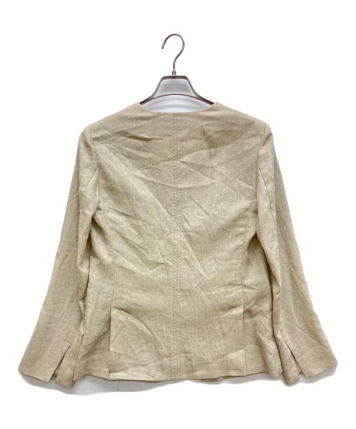 BEIGE（ベイジ）BEIGE (ベイジ) CAROLE / ノーカラージャケット ベージュ サイズ:2の古着・服飾アイテム