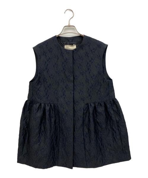 UNITED ARROWS（ユナイテッドアローズ）UNITED ARROWS (ユナイテッドアローズ) ツートーン ジャガード ベスト ネイビー サイズ:F 未使用品の古着・服飾アイテム