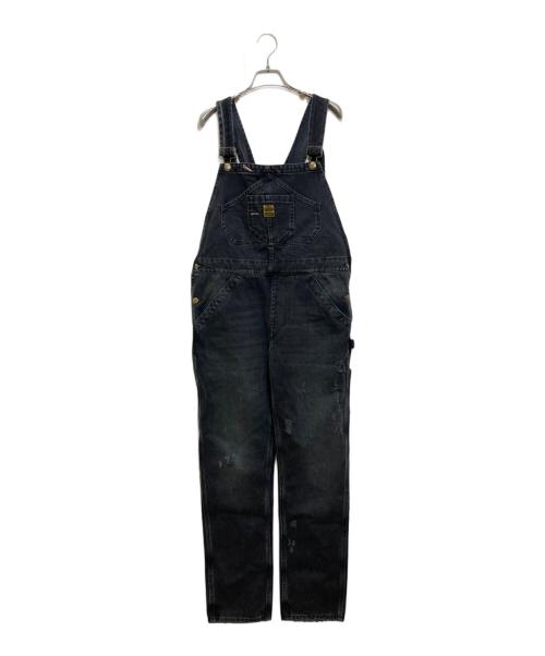 WASHINGTON DEE CEE（ワシントンディーシー）WASHINGTON DEE CEE (ワシントンディーシー) ダメージデニムオーバーオール ブラック サイズ:26の古着・服飾アイテム