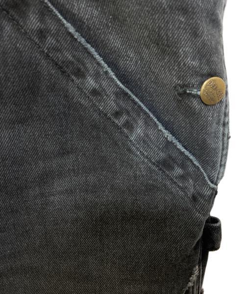 WASHINGTON DEE CEE（ワシントンディーシー）WASHINGTON DEE CEE (ワシントンディーシー) ダメージデニムオーバーオール ブラック サイズ:26の古着・服飾アイテム