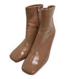 MAISON SPECIAL（メゾンスペシャル）の古着「Square Plain Short Boots」｜ベージュ