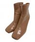 MAISON SPECIAL（メゾンスペシャル）の古着「Square Plain Short Boots」｜ベージュ