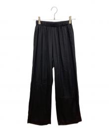 MUSE（ミューズ）の古着「シルクサテン イージーパンツ」｜ブラック