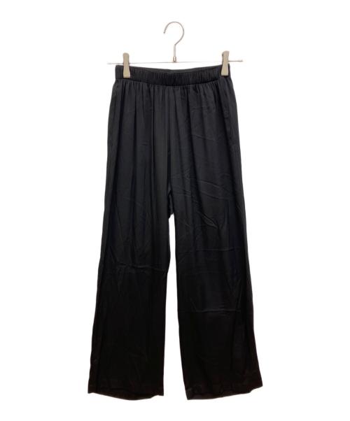 MUSE（ミューズ）MUSE (ミューズ) シルクサテン イージーパンツ ブラック サイズ:34の古着・服飾アイテム