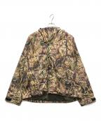 X-LARGEエクストララージ）の古着「RAGLAN PUFFER HOODED JACKET」｜モスグリーン