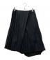 DES PRES (デ プレ) ハイツイストギャバジン イレギュラーヘムプリーツスカート ブラック サイズ:34：9000円
