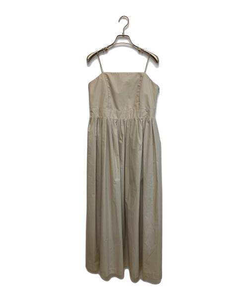 allureville（アルアバイル）allureville (アルアバイル) 24SS タイプライターチンツキャミソールワンピース ベージュ サイズ:SIZE 2の古着・服飾アイテム