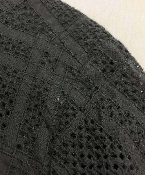 BURBERRY LONDON（バーバリーロンドン）BURBERRY LONDON (バーバリーロンドン) 半袖レースブラウス ブラック サイズ:44の古着・服飾アイテム