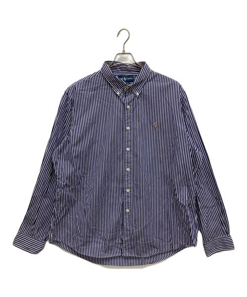 RALPH LAUREN（ラルフローレン）RALPH LAUREN (ラルフローレン) ストライプBDシャツ　ワンポイントシャツ ネイビー サイズ:XXLの古着・服飾アイテム