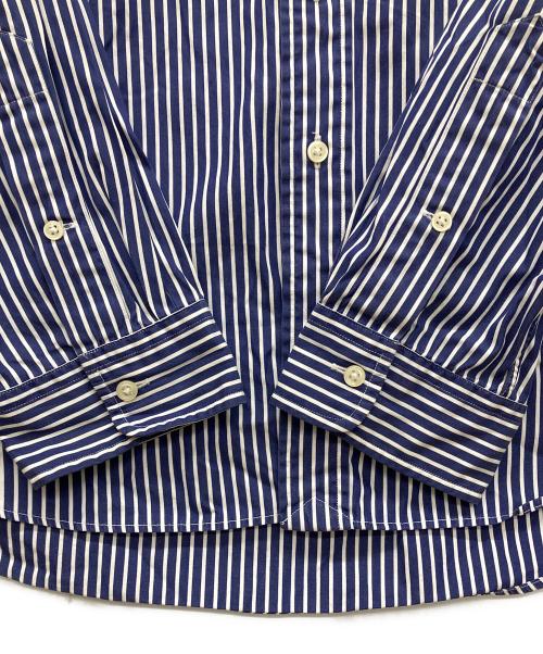 RALPH LAUREN（ラルフローレン）RALPH LAUREN (ラルフローレン) ストライプBDシャツ　ワンポイントシャツ ネイビー サイズ:XXLの古着・服飾アイテム