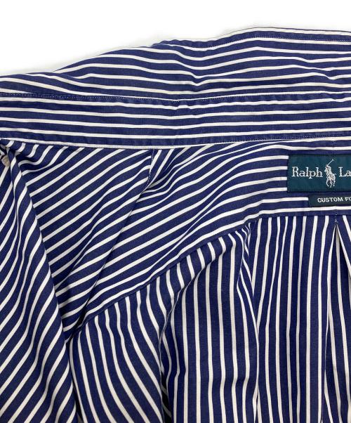 RALPH LAUREN（ラルフローレン）RALPH LAUREN (ラルフローレン) ストライプBDシャツ　ワンポイントシャツ ネイビー サイズ:XXLの古着・服飾アイテム