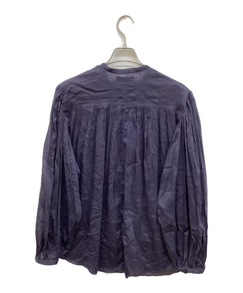 ISABEL MARANT（イザベルマラン）ISABEL MARANT (イザベルマラン) KILEDIA シアープリーツブラウス ネイビー サイズ:38の古着・服飾アイテム