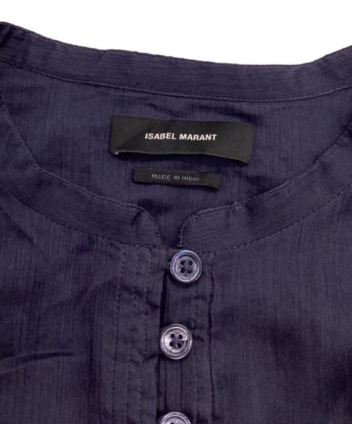 ISABEL MARANT（イザベルマラン）ISABEL MARANT (イザベルマラン) KILEDIA シアープリーツブラウス ネイビー サイズ:38の古着・服飾アイテム