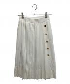 GRACE CLASSグレースクラス）の古着「ミラノリブプリーツスカート」｜ホワイト
