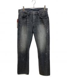 FULLCOUNT（フルカウント）の古着「STRAIGHT BLACK HAND WASH SELVEDGE DENIM」｜ブラック