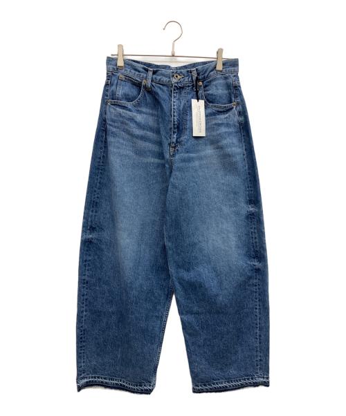 CLOTH&CROSS（クロスアンドクロス）CLOTH&CROSS (クロスアンドクロス) 裾フリンジカーブデニムパンツ インディゴ サイズ:Mの古着・服飾アイテム