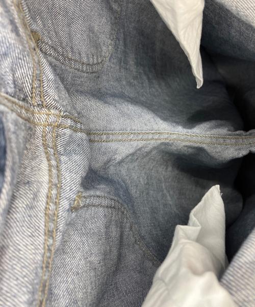 CLOTH&CROSS（クロスアンドクロス）CLOTH&CROSS (クロスアンドクロス) 裾フリンジカーブデニムパンツ インディゴ サイズ:Mの古着・服飾アイテム