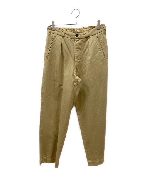 OUTIL（ウティ）OUTIL (ウティ) PANTALON MAGLIOC タックワイドチノ トラウザーパンツ ベージュの古着・服飾アイテム