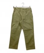 CLOTH&CROSSクロスアンドクロス）の古着「ベイカーパンツ」｜オリーブ