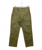 CLOTH&CROSSクロスアンドクロス）の古着「ベイカーパンツ」｜オリーブ