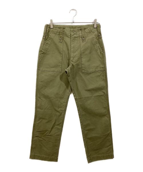CLOTH&CROSS（クロスアンドクロス）CLOTH&CROSS (クロスアンドクロス) ベイカーパンツ オリーブ サイズ:2の古着・服飾アイテム