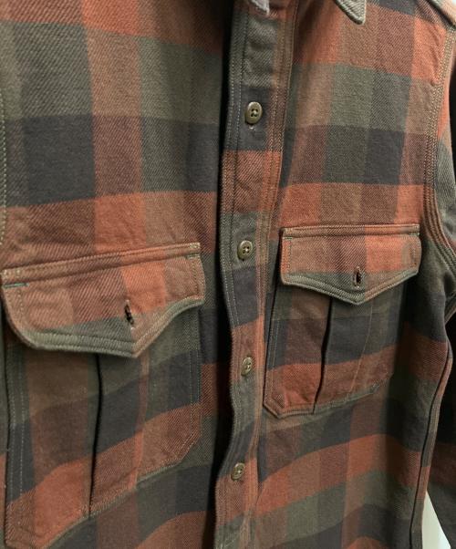 freewheelers（フリーホイーラーズ）freewheelers (フリーホイーラーズ) Mechanic Shirts”Baldy Gus” ブラウン サイズ:15の古着・服飾アイテム
