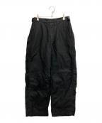 TapWaterタップウォーター）の古着「Cotton Linen Back Sateen Military Trousers」｜ブラック