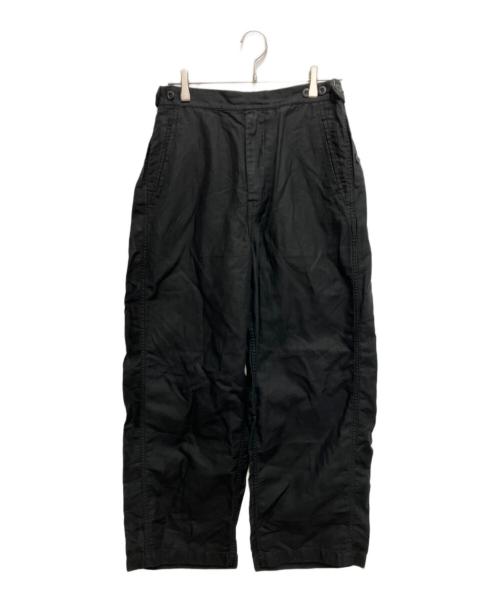 TapWater（タップウォーター）TapWater (タップウォーター) Cotton Linen Back Sateen Military Trousers ブラック サイズ:36の古着・服飾アイテム