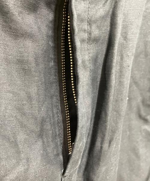 TapWater（タップウォーター）TapWater (タップウォーター) Cotton Linen Back Sateen Military Trousers ブラック サイズ:36の古着・服飾アイテム