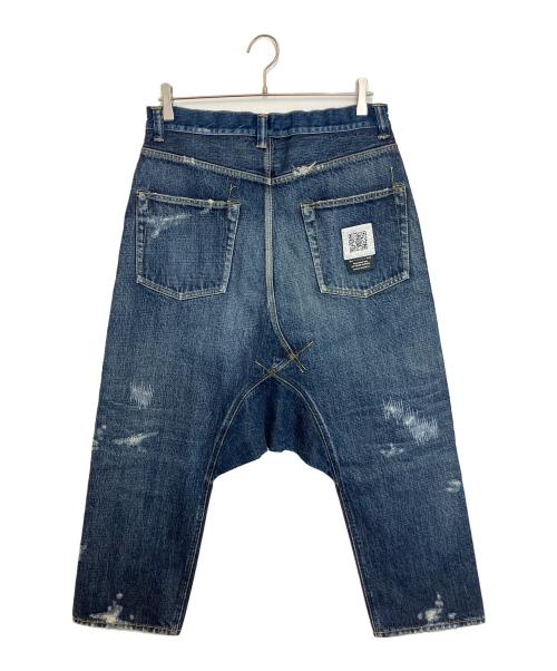 FUMITO GANRYU（フミトガンリュウ）FUMITO GANRYU (フミトガンリュウ) DAMAGED SARROUEL DENIM PANTS インディゴ サイズ:不明の古着・服飾アイテム