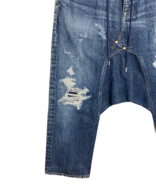 FUMITO GANRYU（フミトガンリュウ）FUMITO GANRYU (フミトガンリュウ) DAMAGED SARROUEL DENIM PANTS インディゴ サイズ:不明の古着・服飾アイテム