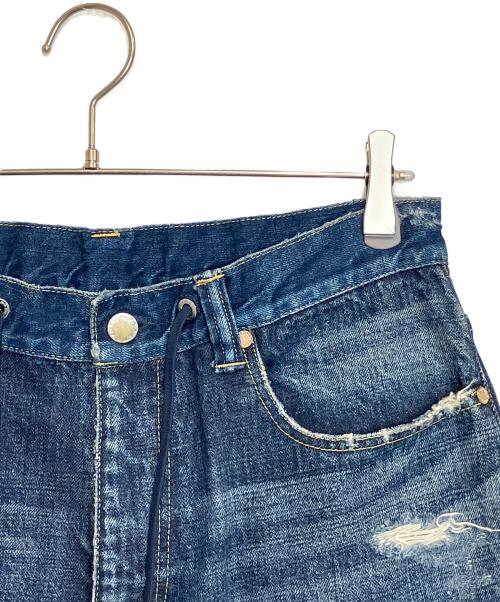 FUMITO GANRYU（フミトガンリュウ）FUMITO GANRYU (フミトガンリュウ) DAMAGED SARROUEL DENIM PANTS インディゴ サイズ:不明の古着・服飾アイテム