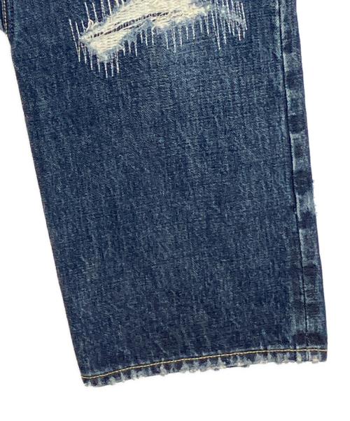 FUMITO GANRYU（フミトガンリュウ）FUMITO GANRYU (フミトガンリュウ) DAMAGED SARROUEL DENIM PANTS インディゴ サイズ:不明の古着・服飾アイテム