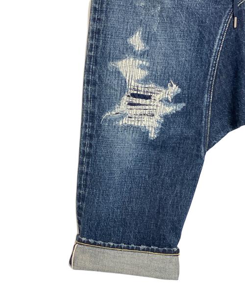 FUMITO GANRYU（フミトガンリュウ）FUMITO GANRYU (フミトガンリュウ) DAMAGED SARROUEL DENIM PANTS インディゴ サイズ:不明の古着・服飾アイテム