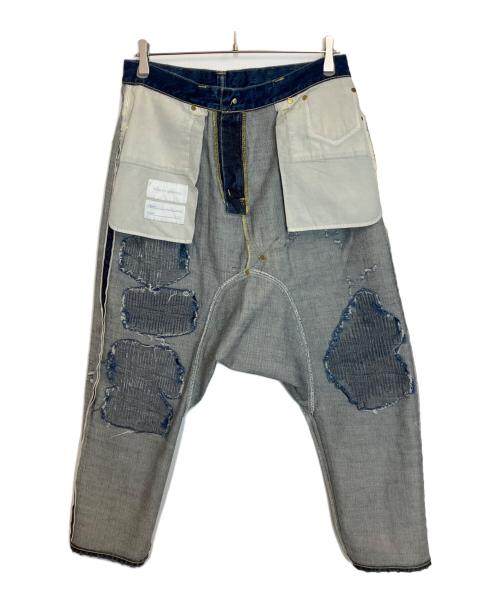 FUMITO GANRYU（フミトガンリュウ）FUMITO GANRYU (フミトガンリュウ) DAMAGED SARROUEL DENIM PANTS インディゴ サイズ:不明の古着・服飾アイテム
