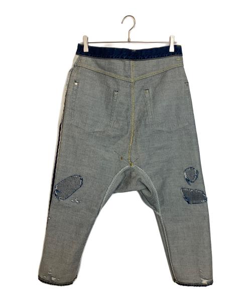 FUMITO GANRYU（フミトガンリュウ）FUMITO GANRYU (フミトガンリュウ) DAMAGED SARROUEL DENIM PANTS インディゴ サイズ:不明の古着・服飾アイテム