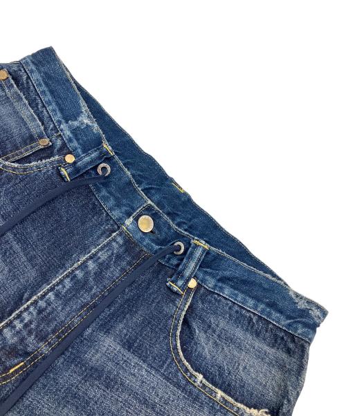 FUMITO GANRYU（フミトガンリュウ）FUMITO GANRYU (フミトガンリュウ) DAMAGED SARROUEL DENIM PANTS インディゴ サイズ:不明の古着・服飾アイテム