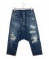 FUMITO GANRYU（フミトガンリュウ）の古着「DAMAGED SARROUEL DENIM PANTS」｜インディゴ