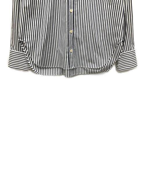 MARIA MCMANUS（マリアマクマナス）MARIA MCMANUS (マリアマクマナス) ストライプシャツ ブラック サイズ:XSの古着・服飾アイテム