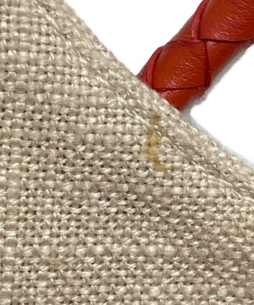 BALLEN PELLETTIERE（バレンペレッティエレ）BALLEN PELLETTIERE (バレンペレッティエレ) 2WAYショルダーバッグ ベージュ×レッドの古着・服飾アイテム