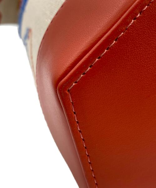 BALLEN PELLETTIERE（バレンペレッティエレ）BALLEN PELLETTIERE (バレンペレッティエレ) 2WAYショルダーバッグ ベージュ×レッドの古着・服飾アイテム