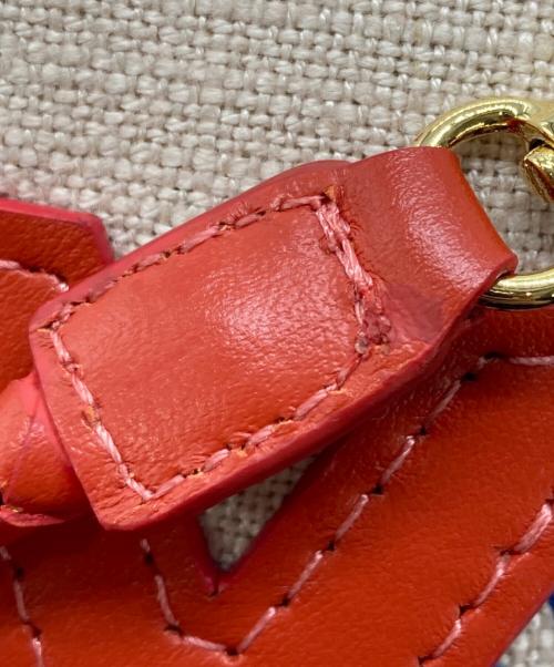 BALLEN PELLETTIERE（バレンペレッティエレ）BALLEN PELLETTIERE (バレンペレッティエレ) 2WAYショルダーバッグ ベージュ×レッドの古着・服飾アイテム