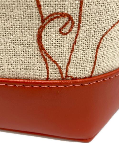 BALLEN PELLETTIERE（バレンペレッティエレ）BALLEN PELLETTIERE (バレンペレッティエレ) 2WAYショルダーバッグ ベージュ×レッドの古着・服飾アイテム